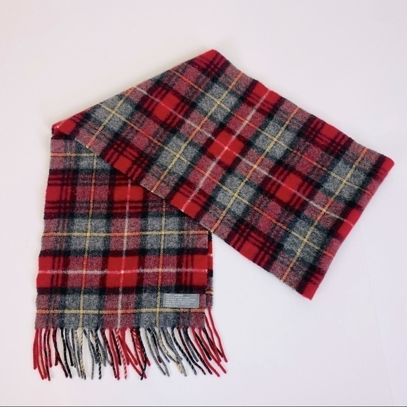100% Cashmere Tartan Unisex Scarf 62”x 10” - Picture 1 of 5